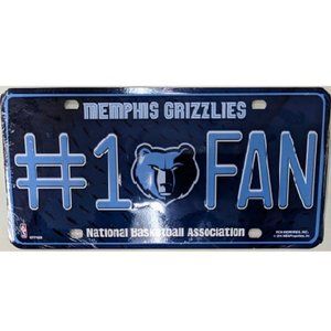 🆕🏀 MEMPHIS GRIZZLIES ALUMINUM #1 FAN LICENSE PLATE -NBA - UNISEX